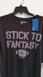 Reebok Stick to Fantasy Football T-Shirt 2XL Black NWT - Picture 1 of 2