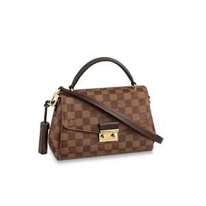New Louis Vuitton Croisette Damier Ebene Shoulder Bag Brown Red lining Small LTD - Picture 1 of 24