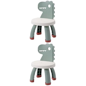 2x Household Comfortable Stable Plastic Toddler Chair Backrest Chair - Picture 1 of 12