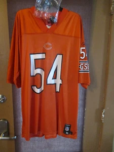 REEBOK NFL CHICAGO BEARS #54 URLACHER MENS JERSEY,Sz. XL & VTG. MINI HELMET - Picture 1 of 18