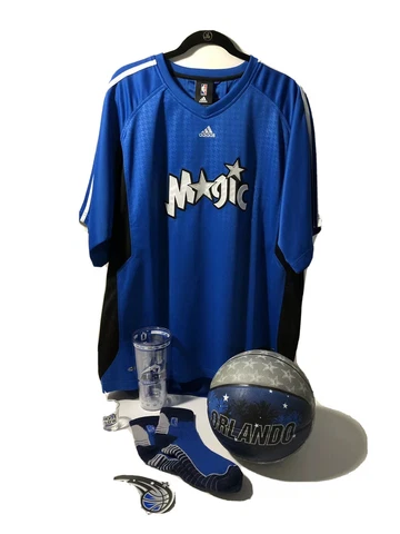 Orlando Magic Adidas XL Shirt,2012 Allstar Celeb Ball,Magnet,Socks, Shot Glass Cover