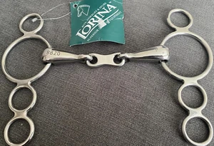 Lorina Continental 3 Ring French Link Snaffle- 5” BB20 New - Picture 1 of 9