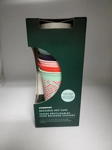 Starbucks Reusable Hot Cups (6) Change Color  w/Lids 16 oz. New in Box - Picture 1 of 6