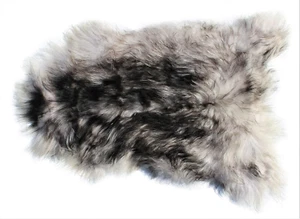 Genuine Icelandic Sheepskin Rug Throw (Shade of Black) 24"X36" - Picture 1 of 9