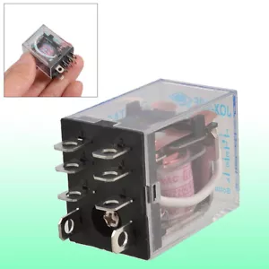 JQX-13F2Z AC 200V 220V Coil 10A 240VAC 28VDC 8 Pin DPDT General Purpose Relay - Picture 1 of 1