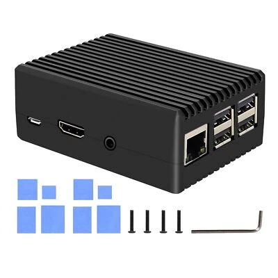 GEEKWORM Raspberry Pi 3 B+/ 3B Gehäuse Case Pi 3B+/ 3B Aluminum Passive Cooling Case H...