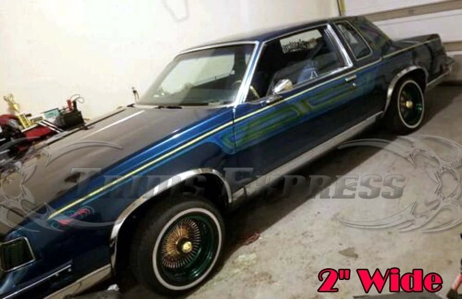 para: Oldsmobile Cutlass Supreme 1981-1987 rueda de acero inoxidable pozo guardabarros moldura 2" 4 piezas Foto 1 de 4