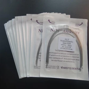 Alambre de arco de ortodoncia dental súper elástico Niti forma ovoide cables redondos diente CE - Imagen 1 de 7