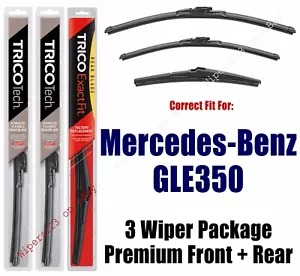 Wipers 3pk Premium Beam Front/Rear fit 2016+ Mercedes-Benz GLE350 19260/220/12J - Picture 1 of 1