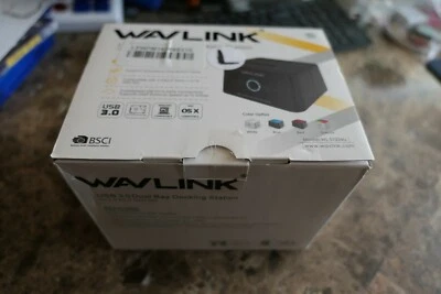 Wavlink USB 3.0 to SATA 2.5 3.5 Dual Bay Hard drive Docking Station for HDD/SDD - Image 1 of 3