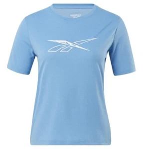 REEBOK Supremium T-Shirt Womens Size UK 2XS Blue NEW - Picture 1 of 6