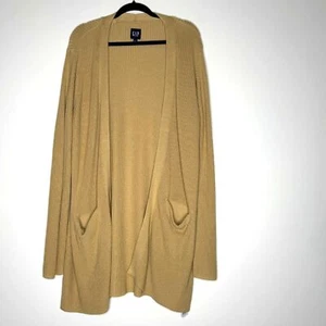 Cardigan donna nuovo Gap manica lunga aperto davanti tasca lunga taglia large - Foto 1 di 7