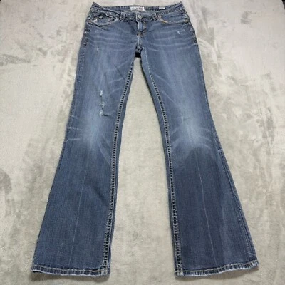 Pantalones de mezclilla MEK de Miss Me para mujer 29X32 corte bota Island Harbor Y2K punto grueso Foto 1 de 4