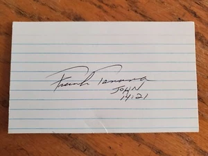 Frank Tanana ~ Signed Autographed 3x5 Index Card ~ MLB Baseball Pitcher (14:21) - Picture 1 of 1