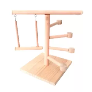 Bird Playground Safe Cockatiel Toys Wood Parakeet Playground Multifunctional - Picture 1 of 8