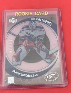 HENRIK LUNDQVIST 2005-06 UPPER DECK ICE PREMIERES LEVEL 3 RC #137 1369/1999 Nmt