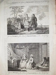 Donne, Grecia, Isola di Santorini e Argentintiera /Thomas Banks Acquaforte 1790 - Imagen 1 de 4
