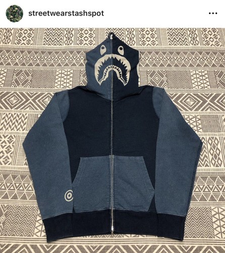 A BATHING APE (BAPE) Felpa con cappuccio e cerniera intera A Bathing Ape Bape Shark taglia small