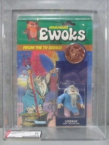 Star Wars Ewoks Cartoon Series LOGRAY Action Figure AFA 70 1985 Vintage - Picture 1 of 11