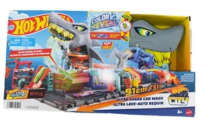 Hot Wheels City Ultra Shark Autowäsche Spielset mit Color Reveal - Bild 1 von 2