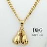 DG Men's Stainless-Steel Gold 50mm Lion Head Pendant Ion Plated Unisex