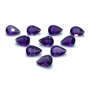Natural African Amethyst Pear Cut Faceted Loose Gemstone For All Making Jewelry - Picture 1 of 24