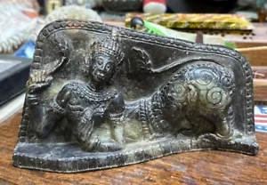 *Cambogiano intagliato a mano (app. W 7 1/4") Statuetta/scultura pietra sapone (leggi) - Foto 1 di 2