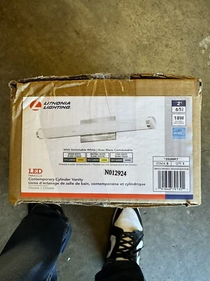 Lithonia Lighting 22.38 in. Chrome LED Selectable Color Temperature Dimmable LED - Image 1 of 3