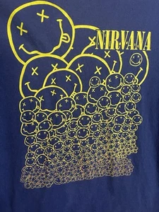 Nirvana Music Smiley Band Grunge Alternative Music Tee T-Shirt Adult L - Picture 1 of 6
