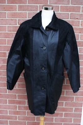Jaqueline Ferrar Women's Black Leather Jacket Coat Size Small  - Image 1 of 4