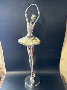 Cast aluminum and with enamel 18 inch tall ballerina Dancing figurine. - Picture 1 of 18