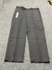 Vintage Authentic Dickies Pants. Dark Gray. 46”x32”. Loose Fit. Double Knee - Picture 1 of 11