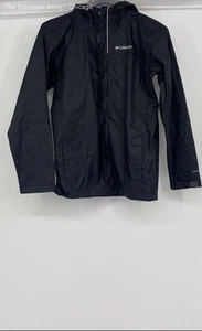 Columbia Unisex Kids Black Omni-Tech Hooded Waterproof Rain Jacket Size Large - Picture 1 of 6