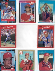 KONVOLUT 8 HANDSIGNIERTE CINCINNATI REDS LEGENDS BASEBALL KARTEN - Bild 1 von 1
