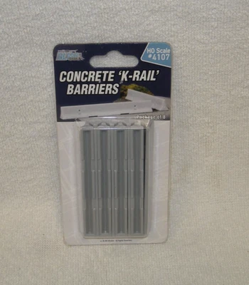 New BLMA Models HO #4107 Concrete K-Rail Barriers 8 Pack - Image 1 of 2