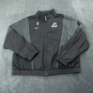 Los Angeles Lakers Nike NBA Jacket Black Gray Warm Up Track Zip Mens XL - Picture 1 of 9