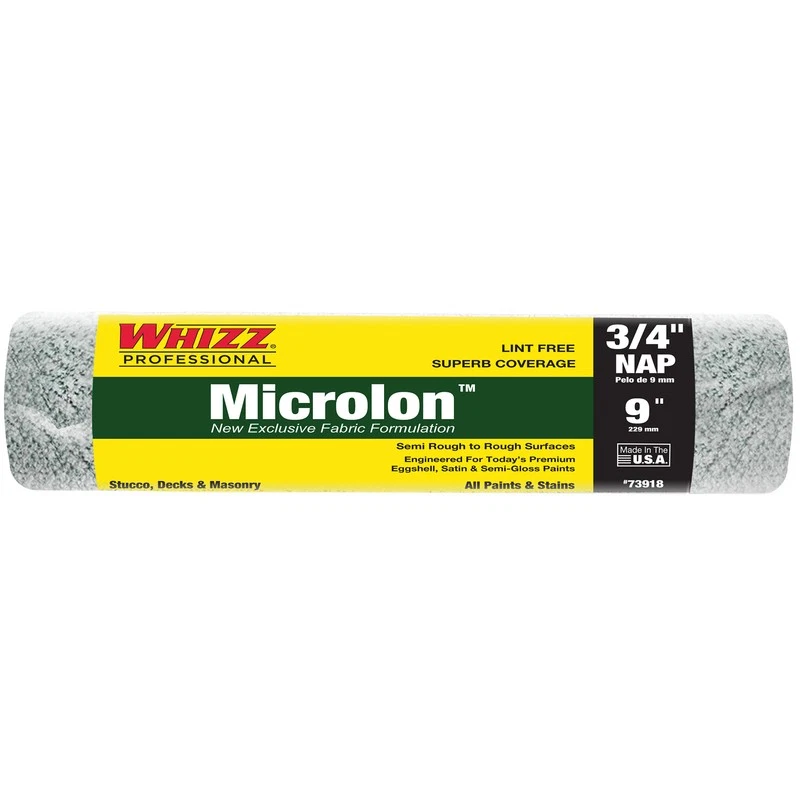 Whizz 73918 Green/White Microlon Cage Paint Roller Cover 9 W x 3/4 Nap in. - Image 1 of 1