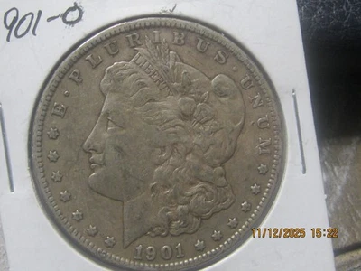 1901  o 90% morgan   silver  dollar ungraded - Image 1 of 4