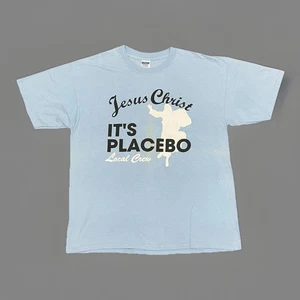Vintage Placebo Tour T Shirt Men’s XL Crew Only Indie Rock ‘Jesus Christ’ Rare - Picture 1 of 11