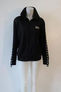 Mens Golden Goose GMP00875-P000520.8023 Black White Stars Zip Track Jacket S - Picture 1 of 11