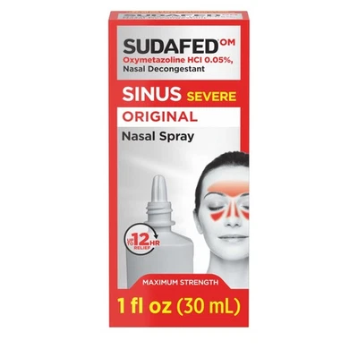 Sudafed Sinus Severo Original Spray Nasal, 12 Horas Spray Nasal Descongestionante... Foto 1 de 4