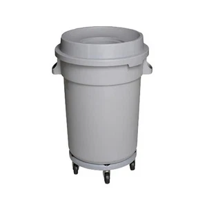 Round Trash Garbage Can Bin With Lid – Drum Dolly – 20 GAL - Bild 1 von 1