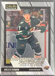 2023-24 O-Pee-Chee Platinum Marquee Rookies Brock Faber RC Minnesota Wild #260 - Picture 1 of 2