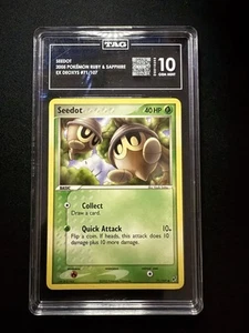 Pokémon TAG Graded Card! Seedot Gem Mint 10. Pokémon Ex Deoxys. 071/107. - Picture 1 of 3