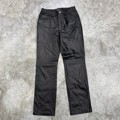 Copper Key pants womens 27 leather Black biker lined motorcycle vintage riding - Image 1 of 4