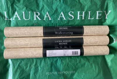 Laura Ashley Wallpaper Percy Sand  -3 ROLLS-Batch FO8074/1 All perfect condition - Image 1 of 4