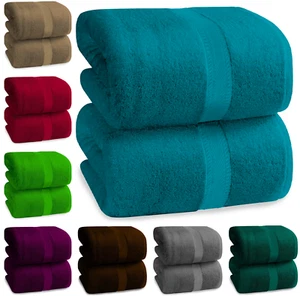 Luxury Jumbo Bath Sheets 800GSM Soft 100% Pure Egyptian Cotton XL Bath Towel Set - Picture 1 of 34