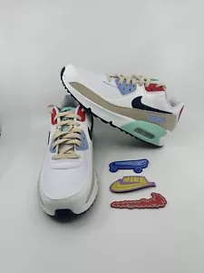 Nike Air Max 90 LTR SE "Patches" Shoes White-Sanddrift DZ2888-100 Size 6.5y - Picture 1 of 6