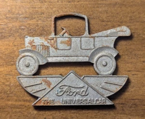 1910's-1920's Ford Model T The Universal Car Figural Steel Advertising Watch Fob - Picture 1 of 4