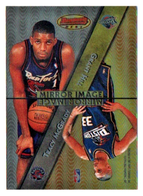 1997 Bowman's Best Mirror Image Grant Hill Tracy McGrady RC Kevin Garnett #M15 - Image 1 of 2